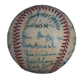 1985 National League Champion St. Louis Cardinals Team Signed ONL Feeney Baseball With 32 Signatures Including Red Schoendienst (JSA)